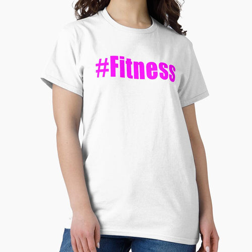 #Fitness Hashtag Fitness Gym Motivational Workout Stuff Pink by Jason Gilbert