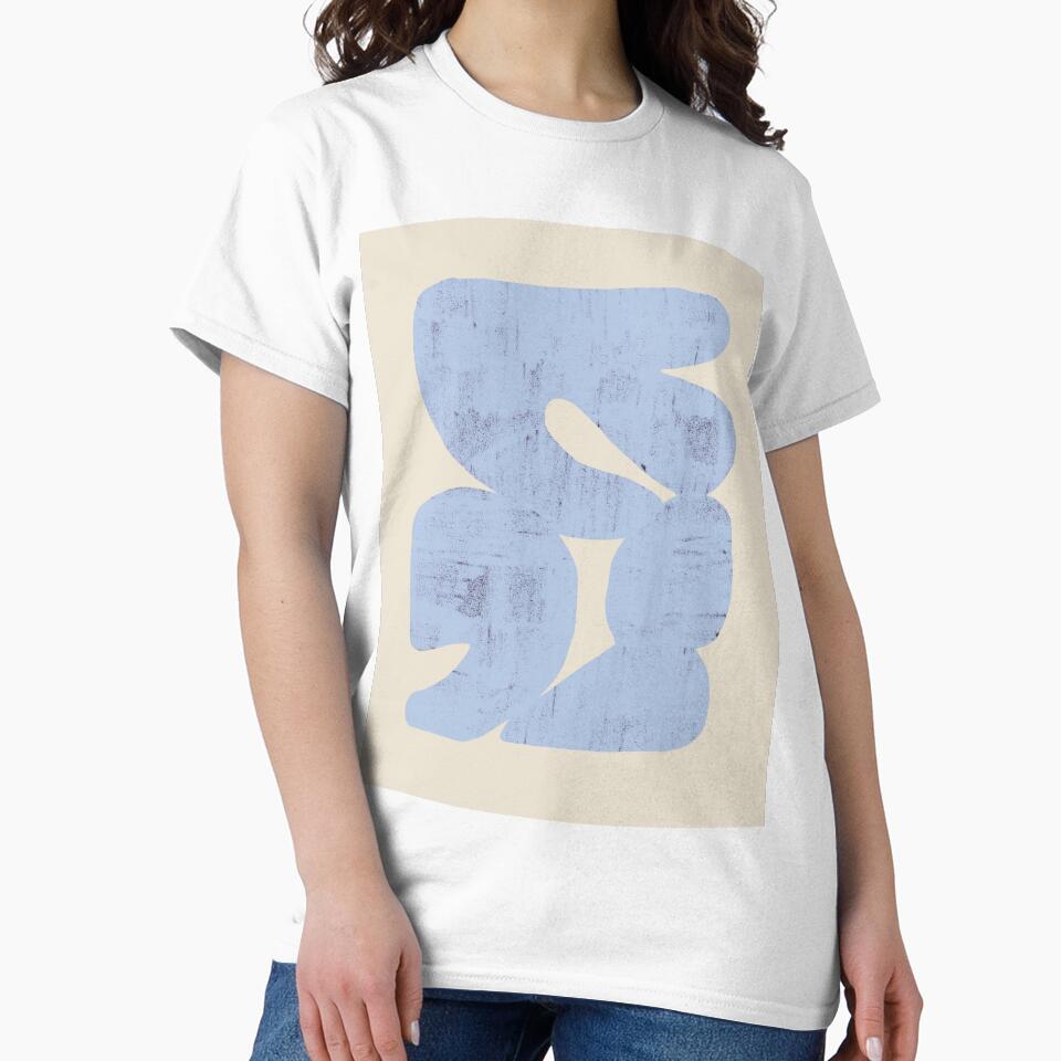 Bold Shapes NO.2 Blue by BohomadicStudio Unisex , , , Long Sleeve Tee
