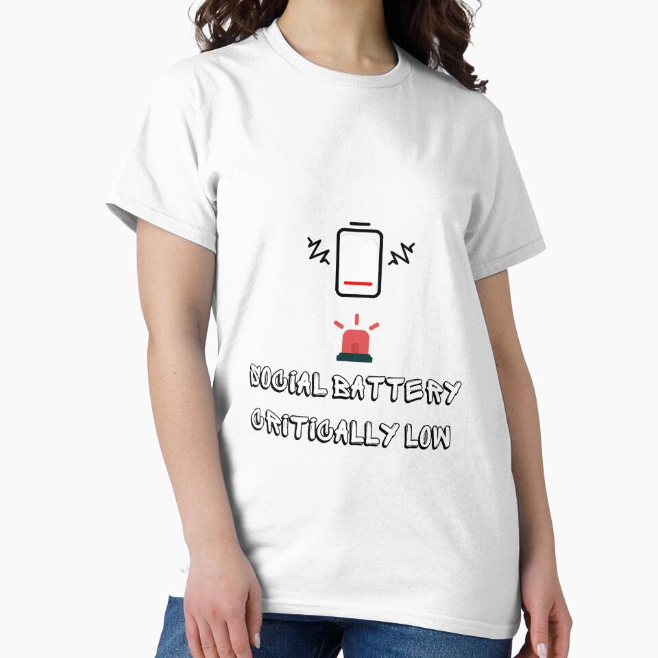 Social Battery Critically Low - Funny Introvert Low Energy Meme by khaoulaassila