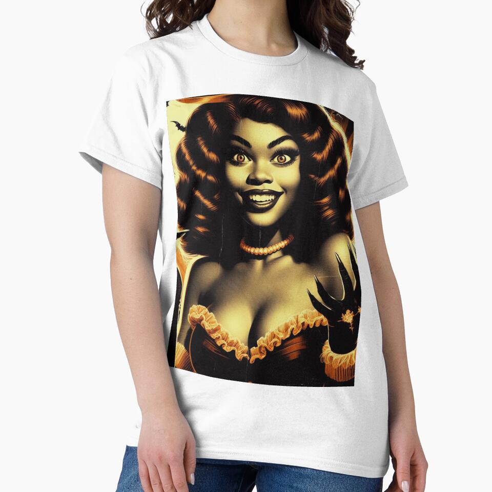 Retro Halloween Woman by PulpVintage