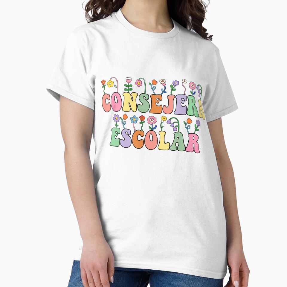 Consejera Escolar Retro Floral Typography by DAVIESLLC