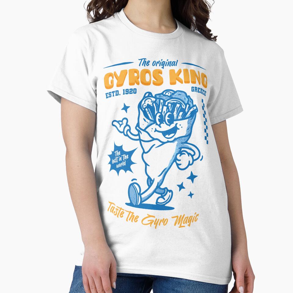 Greek Gyros Retro Mascot Tshirt by GreekTs