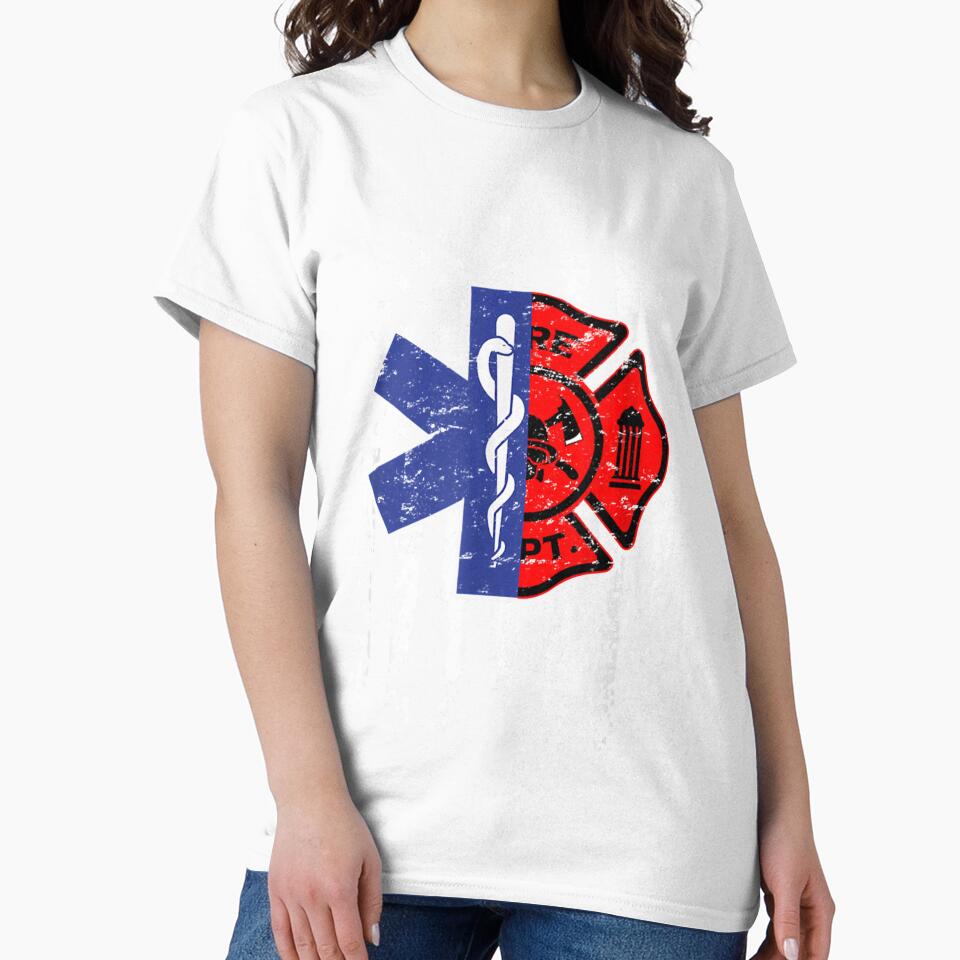 EMT Firefighter Shirt Firefighter EMT American Flag Gif| Perfect Gift For you and friends by luconats