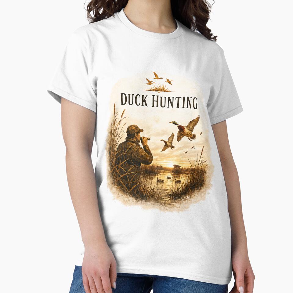 Duck Hunting Vintage Sketch PNG | Waterfowl Hunter Marsh Art by TammyHunterArt
