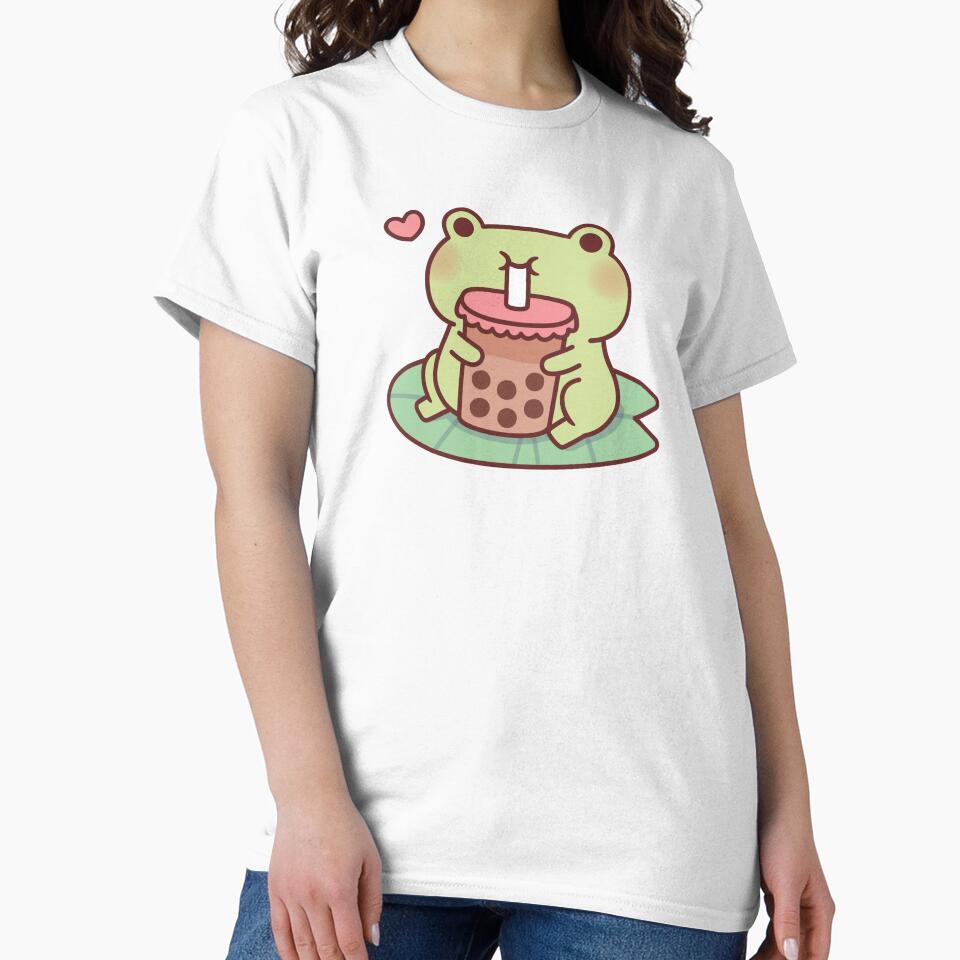 Cute Frog Loves Drinking Bubble Tea by rustydoodle
