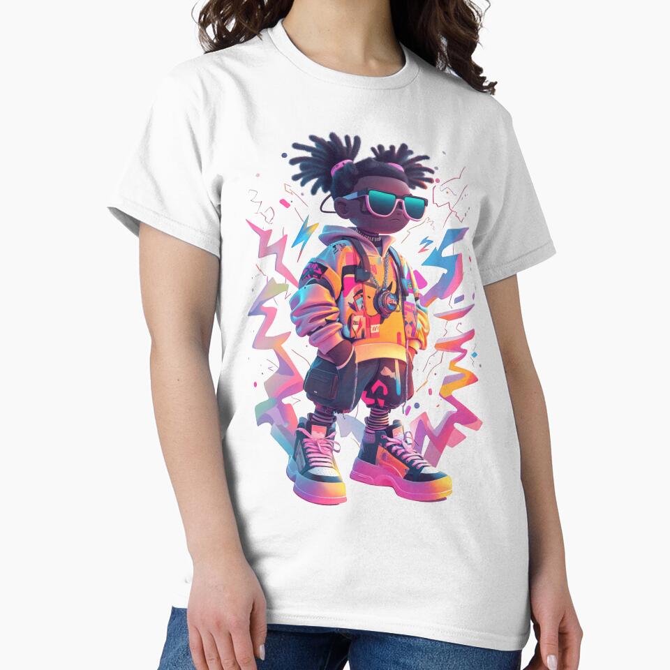 Retro cartoon character in 90s streetwear style by Jasava Shop Unisex , , , Long Sleeve Tee