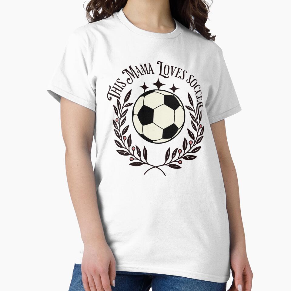Mama Loves Soccer – Fun Sports Mom Design for Soccer Moms & Gamers by teemugcreation Unisex , , , Long Sleeve Tee