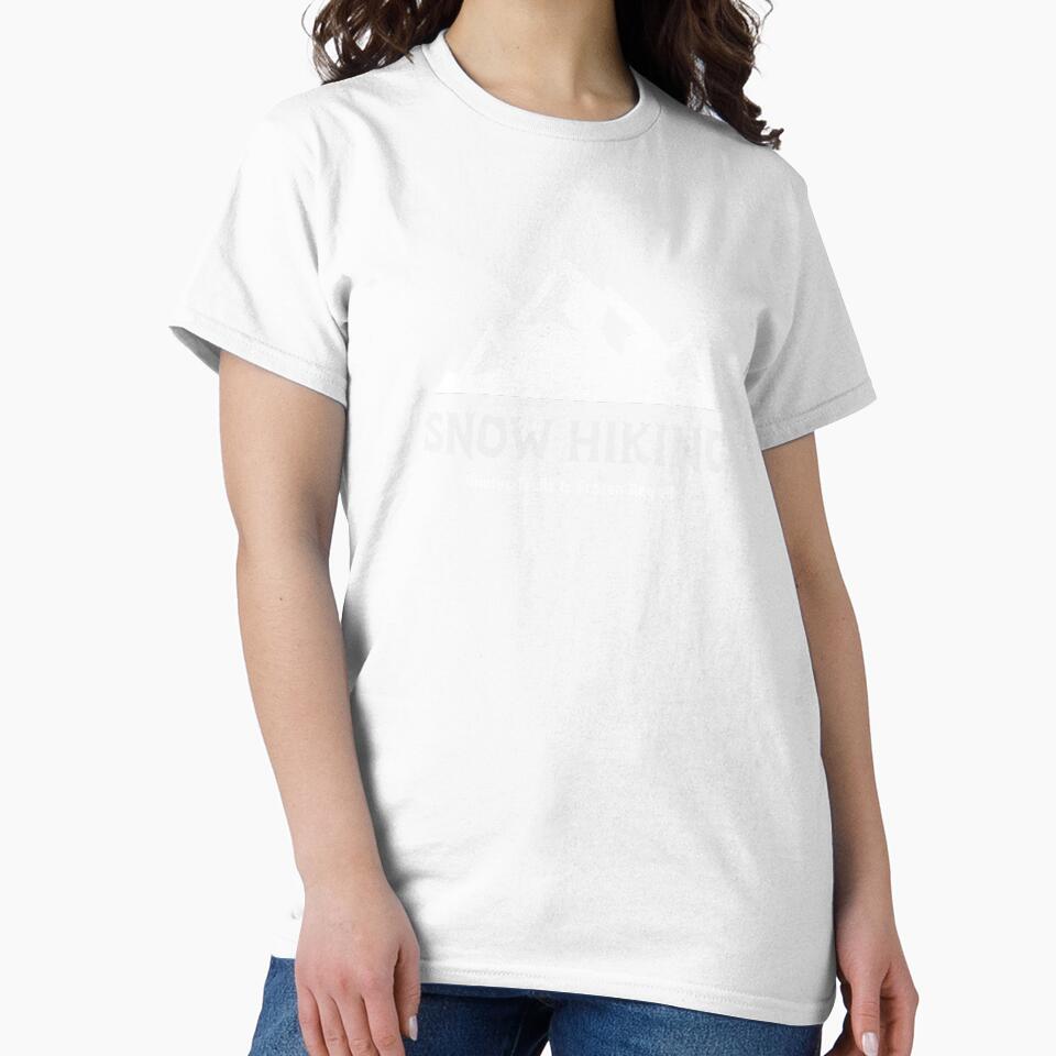 Snow hiking. Winter Trails & Frozen Regret T-shirt by JZU POD