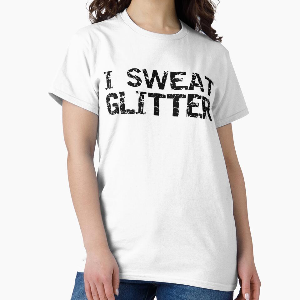Funny I Sweat Glitter Funny Workout Quote by TNDesignStudio