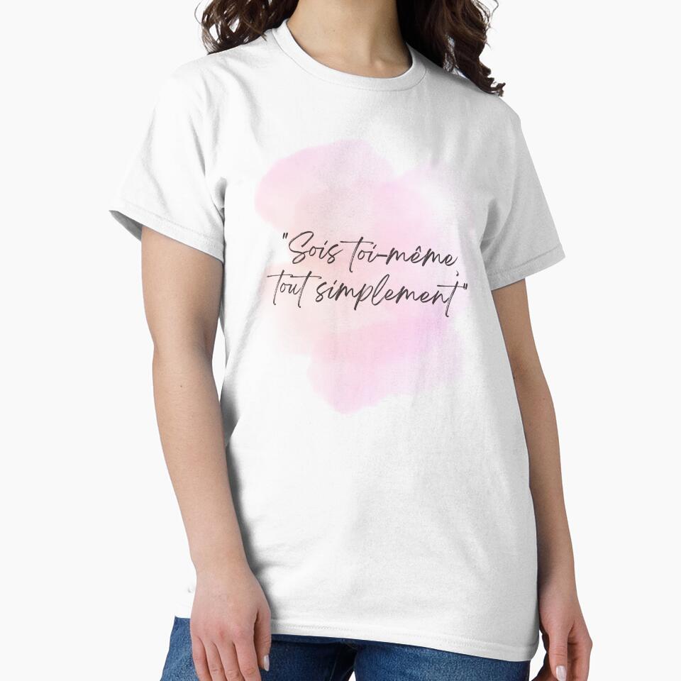 Simply be yourself in French with a pink cloud by PausePapote