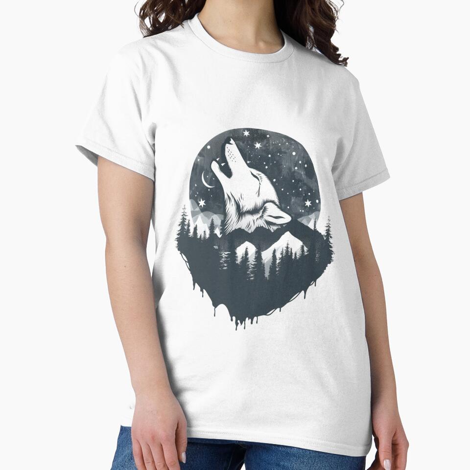 Howling Wolf in Nature by NicolasGlowArt