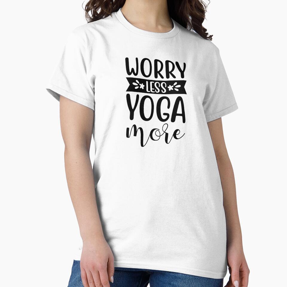 Yoga Quote Worry Less Yoga More Motivational Saying by SoccaTamam
