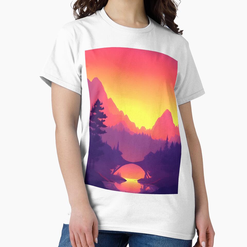 Minimalist Landscape Mountain Trees Prints: A Unique and Eye-catching Way to Elevate Your Home Decor by supeart