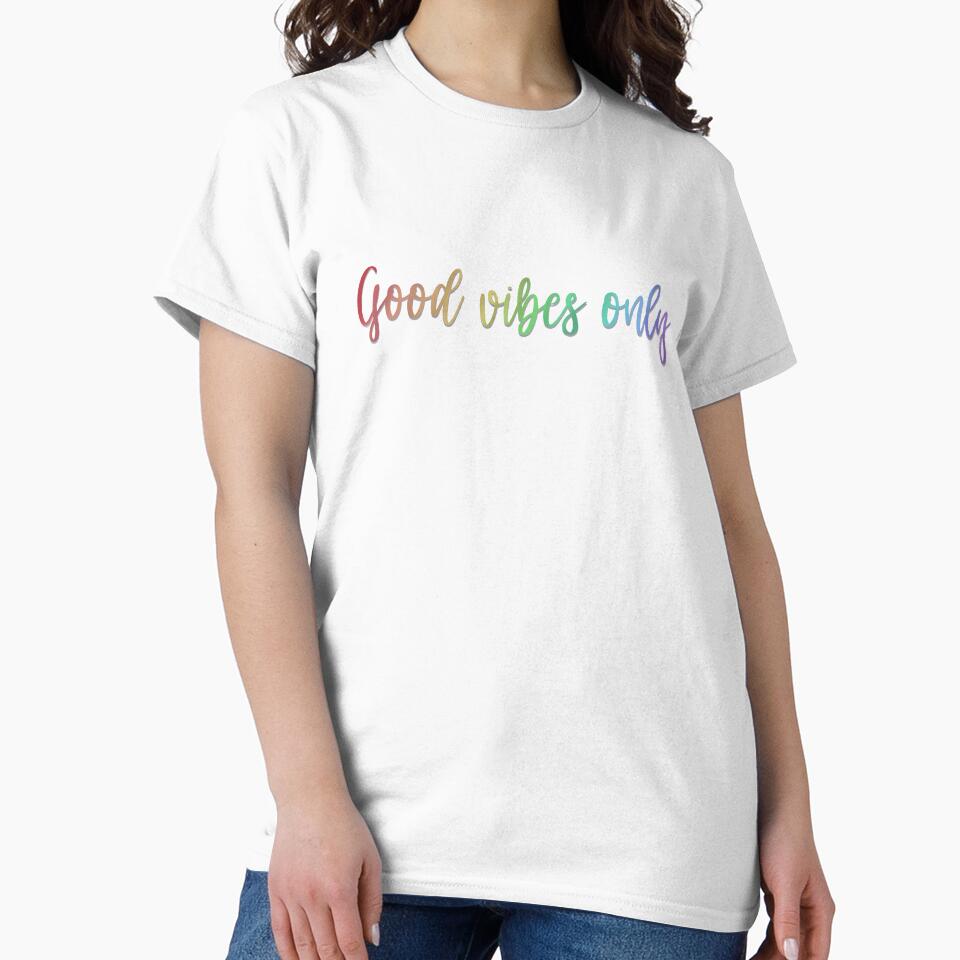 Good vibes only typography motivational quote calligraphy by studioLG