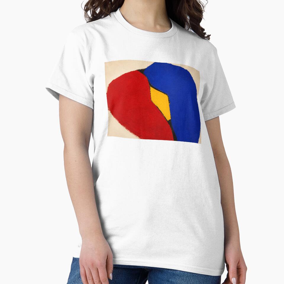 Modern Abstract Painting Red Blue Yellow Geometric Art by Moodzu