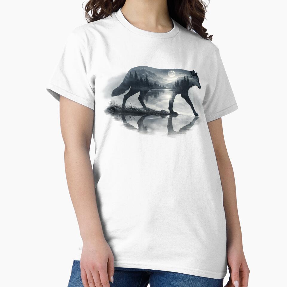 vintage wolf forest art by stikrusak