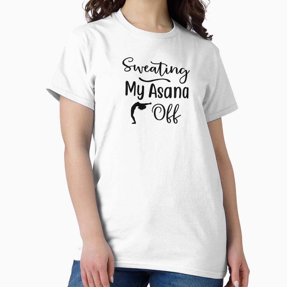 Yoga Quote Sweating My Asana Off Motivational Saying by SoccaTamam