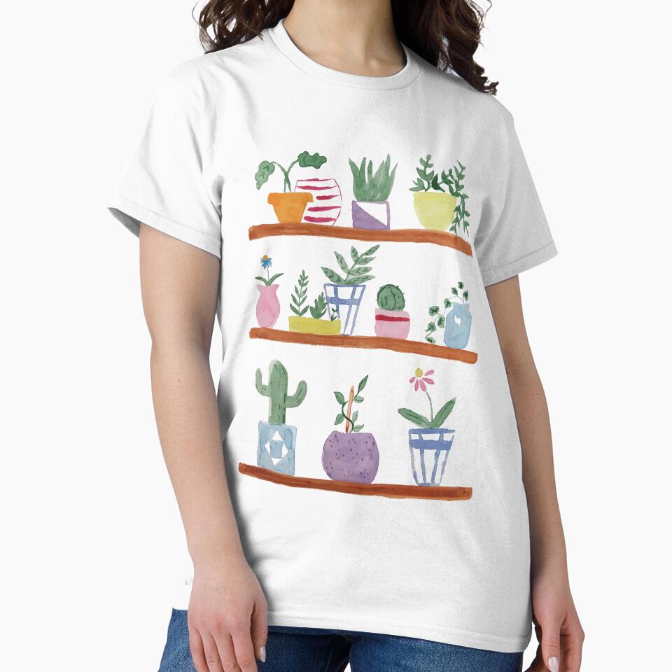 Watercolor House Plant Shelf Display by SavannahAddison