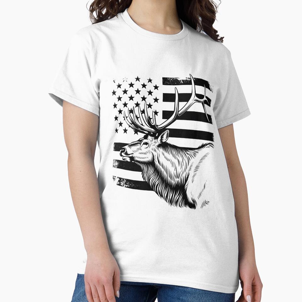 US Elk Deer Shirt | Deer Elk Hunting | Wild Hunter -  USA Outdoor by SlocifieShop