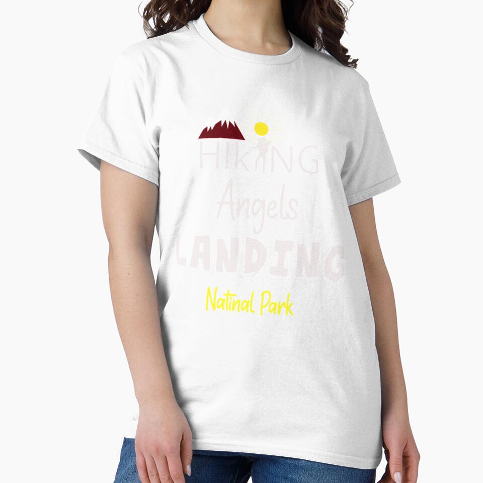 Hiking Angels Landing National Park T Shirt by Clavitaps