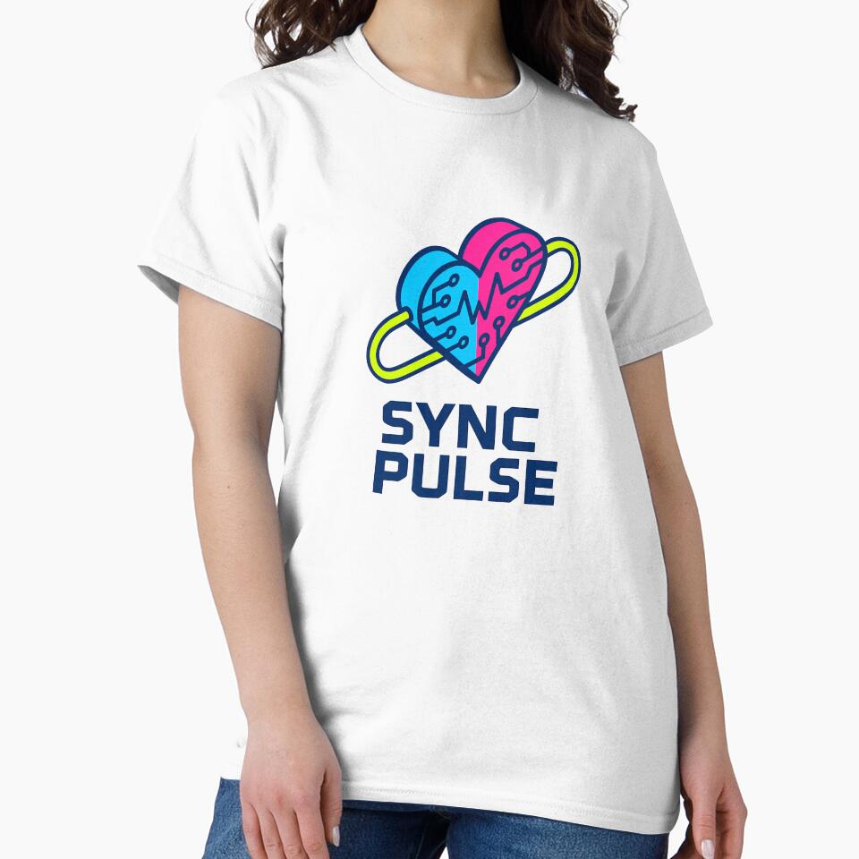 Neon Sync · Digital Pulse — Tech Heart Connection Design by DSGIN4YOU