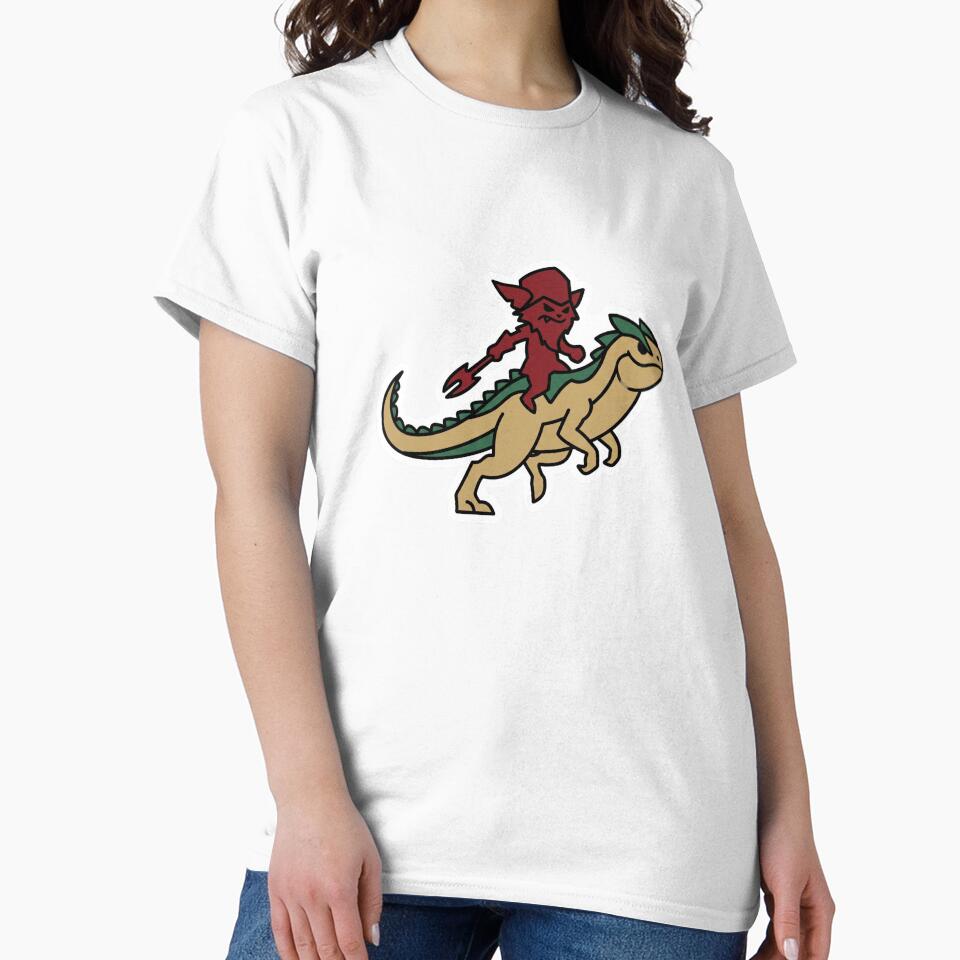 Chaotic Yordle Warrior & Wild Lizard Mount Die-Cut Sticker – Bold Cartoon Fantasy Art by designerr23 ⭐⭐⭐⭐⭐