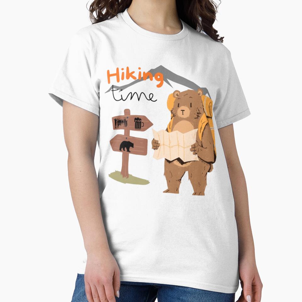Hiking Bear Adventure Illustration by MSHobbies