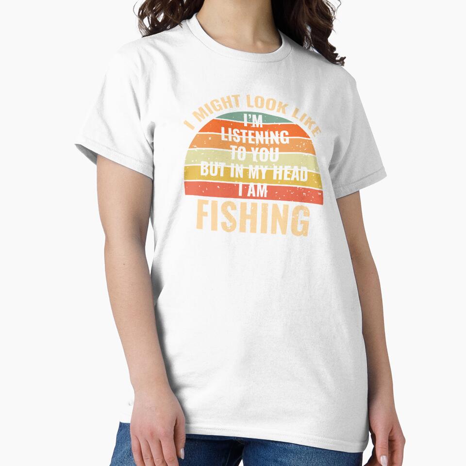 I'm Not Listening In My Head Funny Fishing Gift by stareongroup