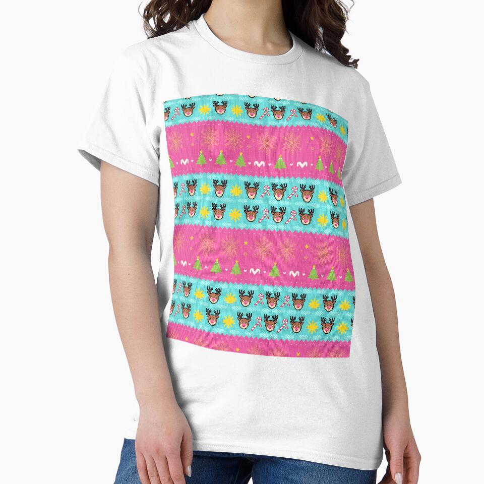 Kawaii Chrismas Ugly Sweater Pattern by BeeStylishTees