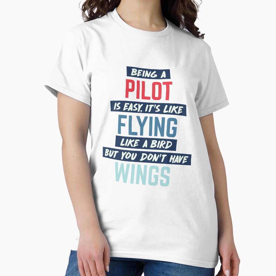 Being pilot is easy. humorous quote. retro by bumperapparels