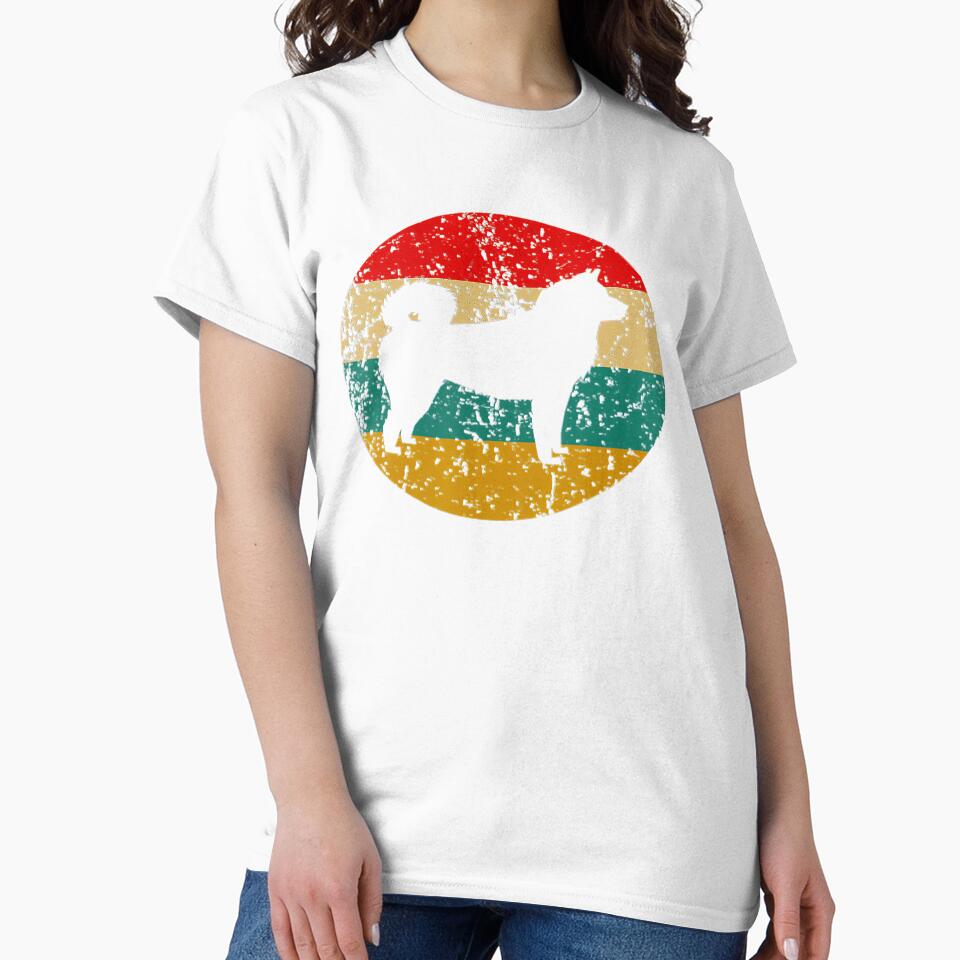 Akita Vintage Retro Akita Inu Dog Tee Gift Love by BargerStore