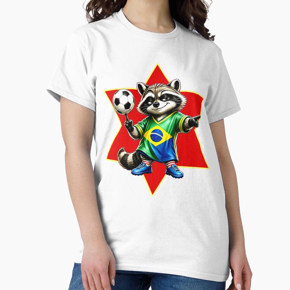 Confident Soccer Trash Panda Raccoon Street Football Mascot Art by DreamyTupelo Unisex , , , Long Sleeve Tee