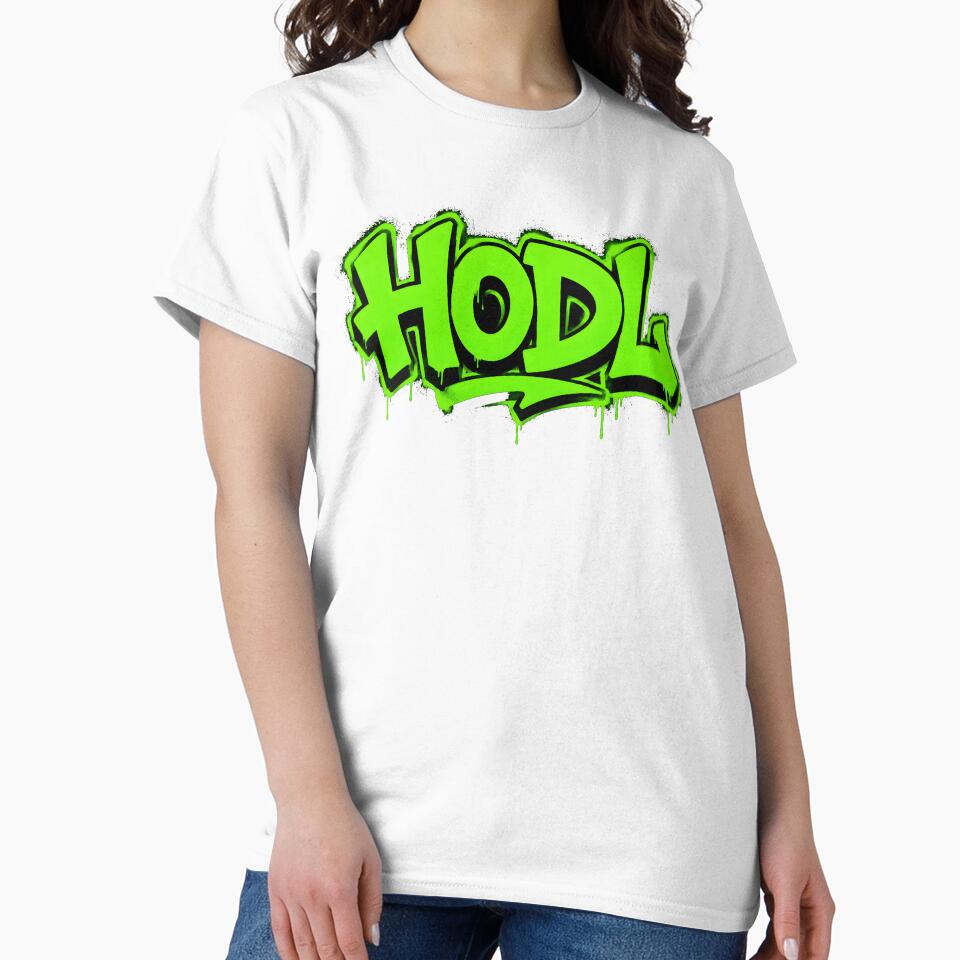 HODL Neon Graffiti Crypto Streetwear by PatysArt
