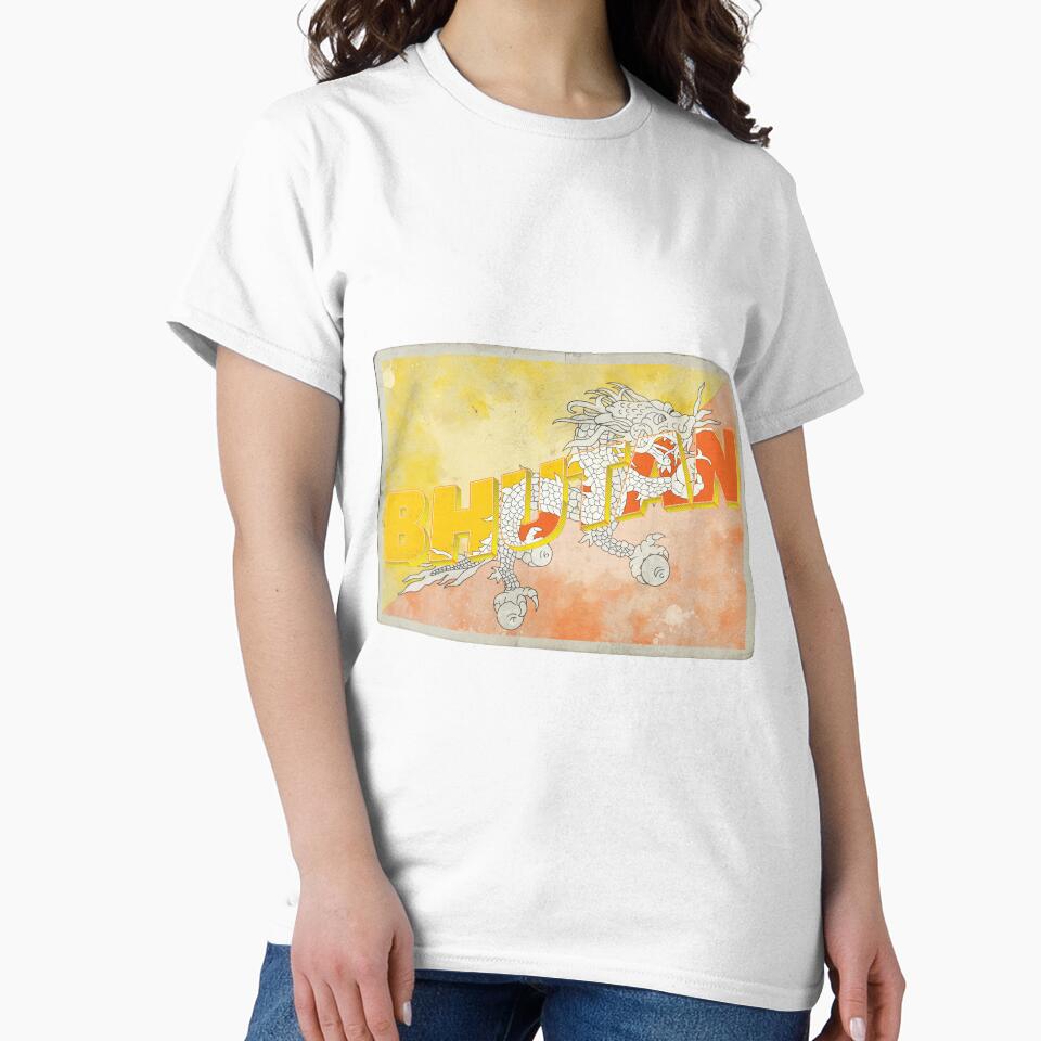 Bhutan Vintage style retro souvenir by DeveloperProp0