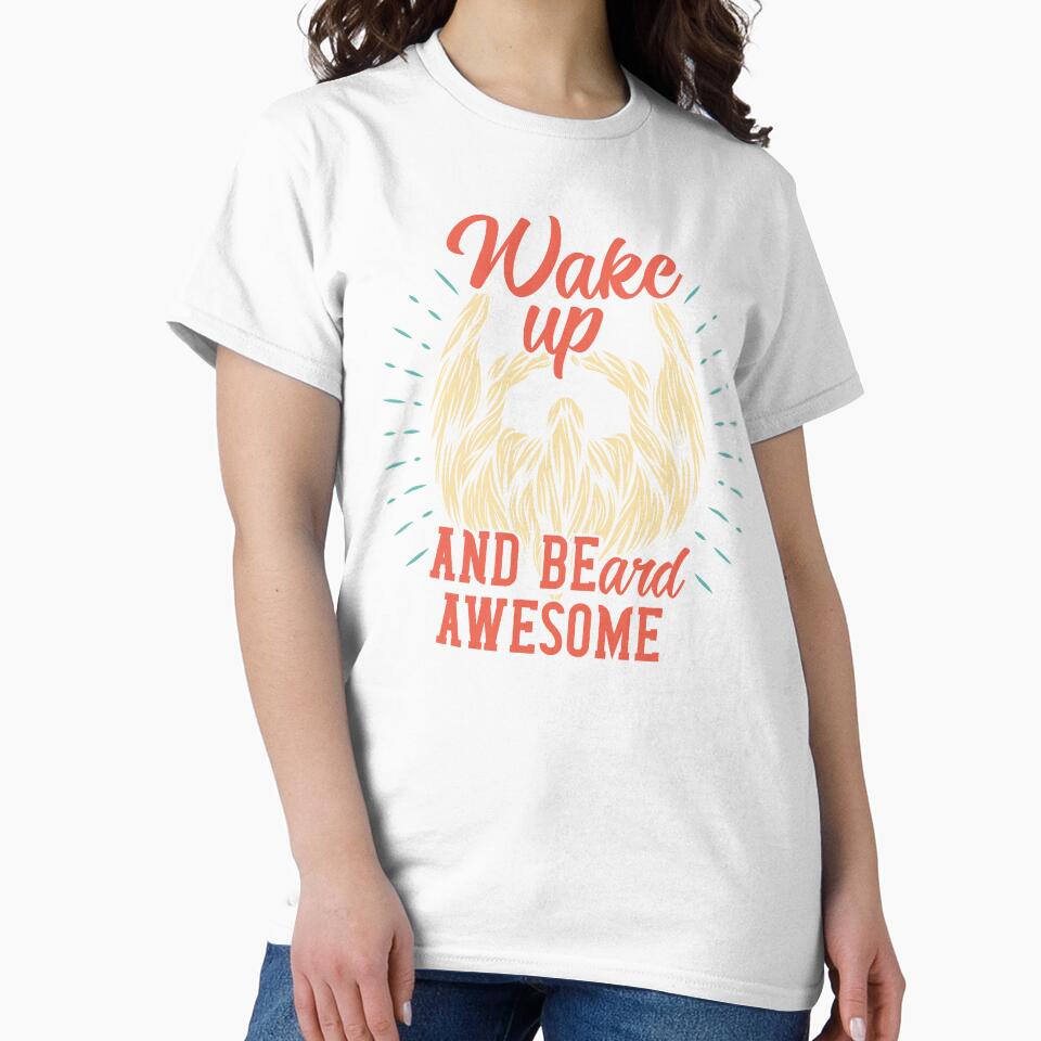 Wake Up And Beard Awesome Barber Vintage Barbershop Funny Retro Illustration by MemphisCenter