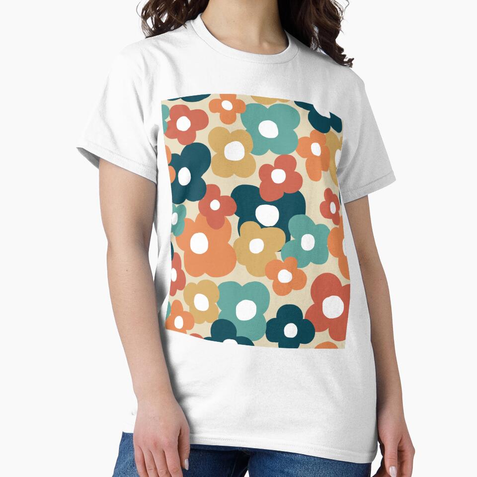 70s Vintage Retro Flower Power in Autumnal Colors by Deutschic