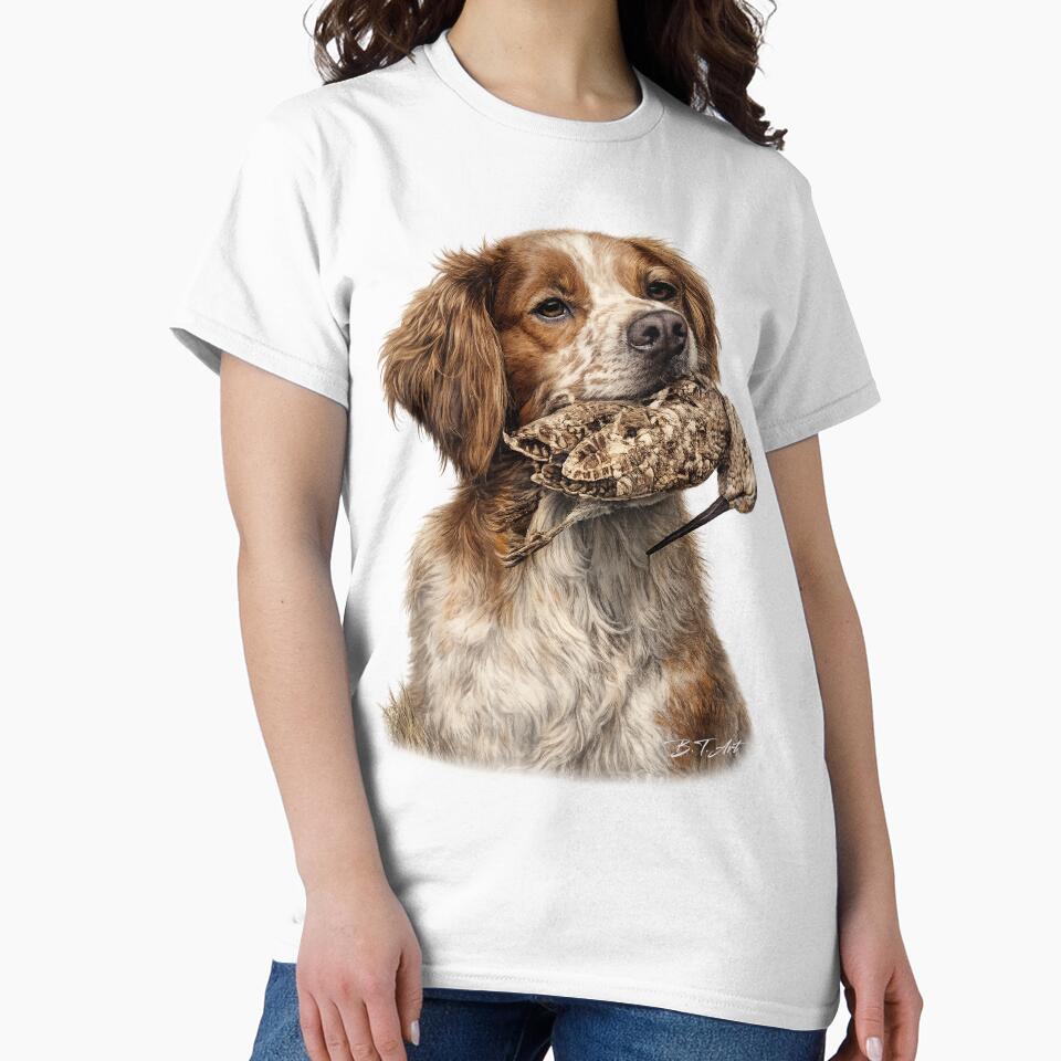 Brittany Spaniel & Woodcock Hunt – Vintage Hunting Dog Art by TammyHunterArt