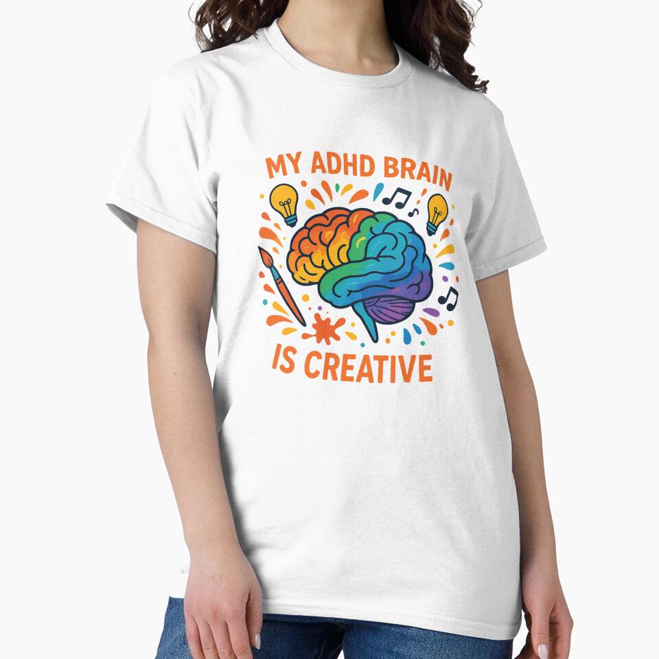 My ADHD Brain is Creative - Positive ADHD Awareness" by Feline Rockstars