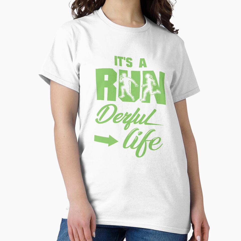 It's A Run Derful Life - Running Quotes -  Marine Green, Army Green, Black, White - Marathoner Gift, Runner's Gift, Running Gift by RaceRunnerz-