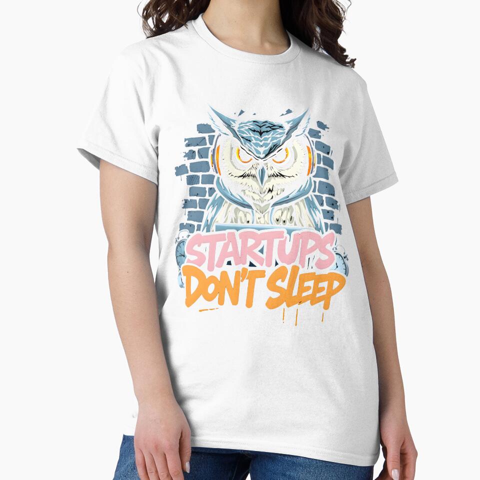 Startups Dont Sleep Owl Design by FoxyJags