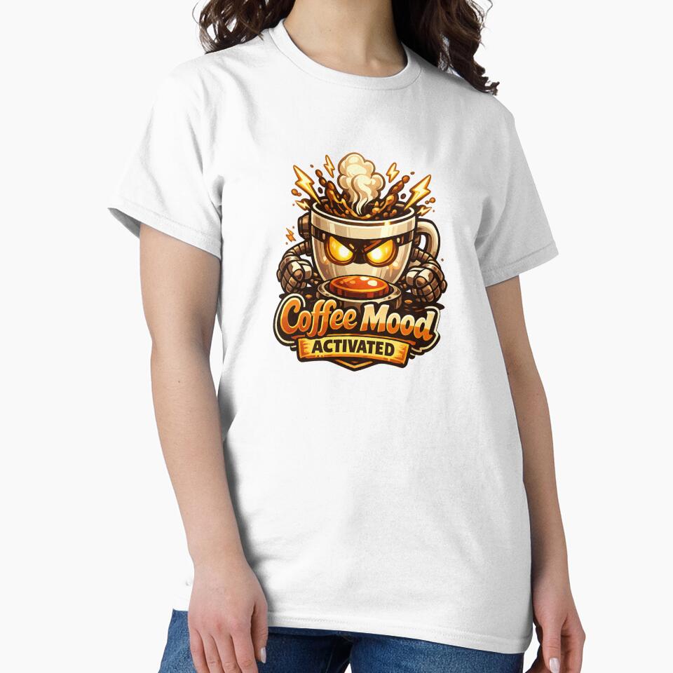 Coffee Mood Activated Funny Coffee Lover Robot Cup Design | Caffeine Humor Gift by ArtWaveStudio8