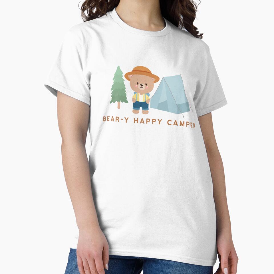 Bear-y Happy Camper apparel and other merch by CNK-Artistry