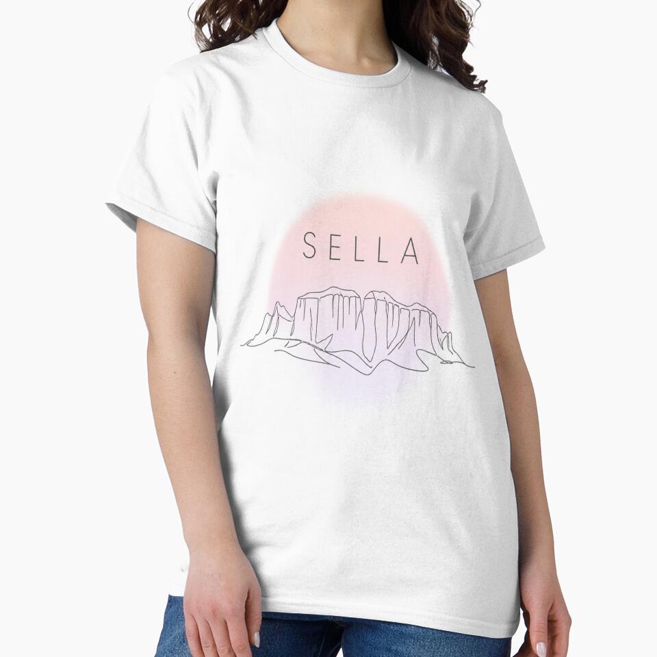 Sella Dolomites Mountain Line Art | Minimalist Italian Alps Print by Studio22design