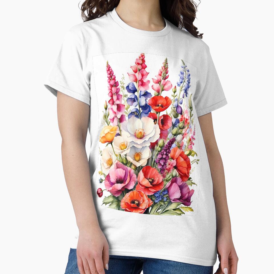 Spring:Foxgloves, Poppies, and Bachelor's Buttons Bouquet by Chicandcool