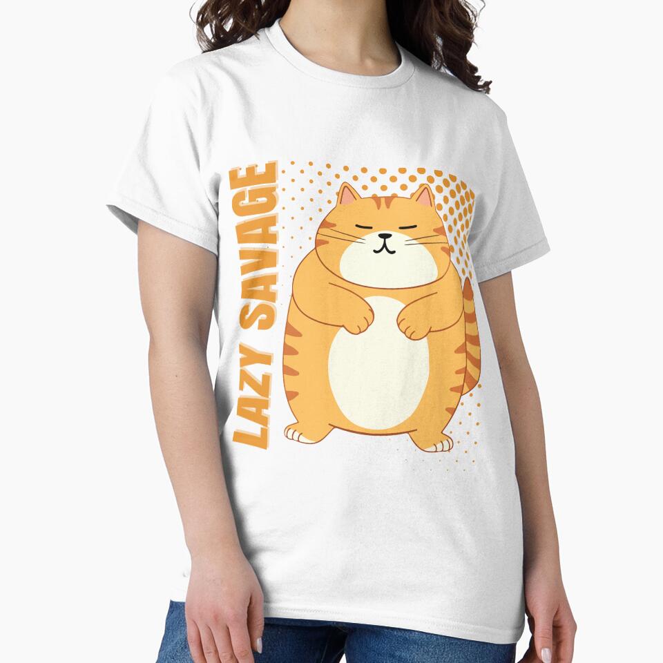Funny Cat "Lazy Savage" by PrintepreneurDesigns