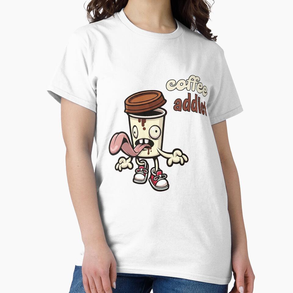 Coffee Addict Crazy Coffee Cup Character - Funny Caffeine Lover Design by InfiniteOrbit