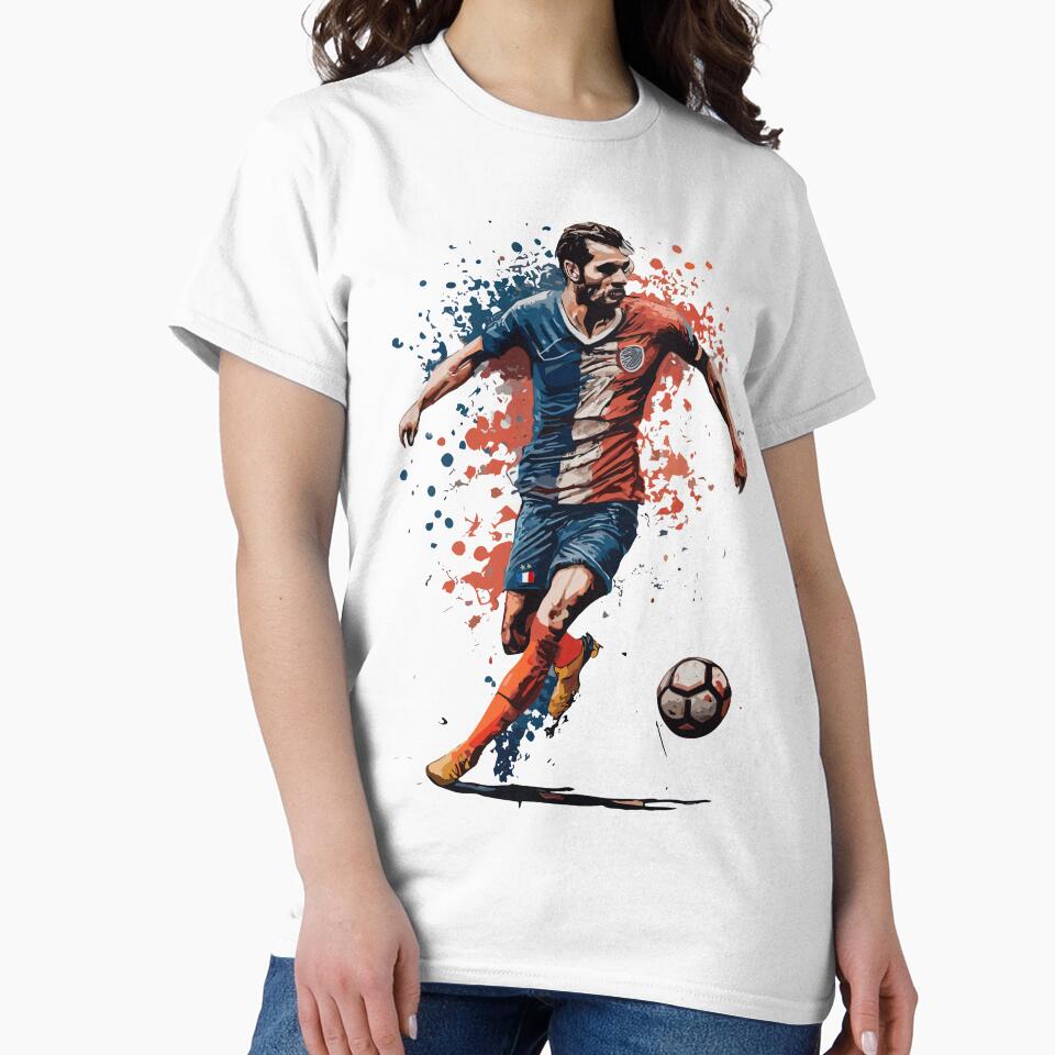 France Soccer Player by HandicraftArt Unisex , , , Long Sleeve Tee