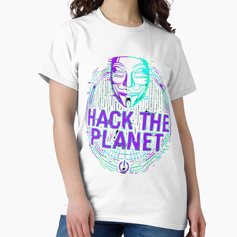 Hack the Planet  Hacker Anonymous Shirt by KurtByteStudio