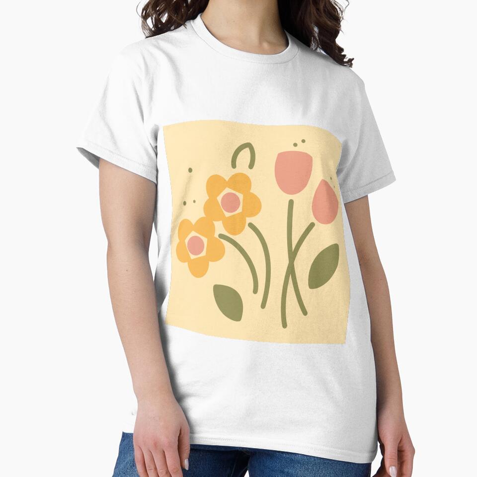 modern retro floral by Sara Frane