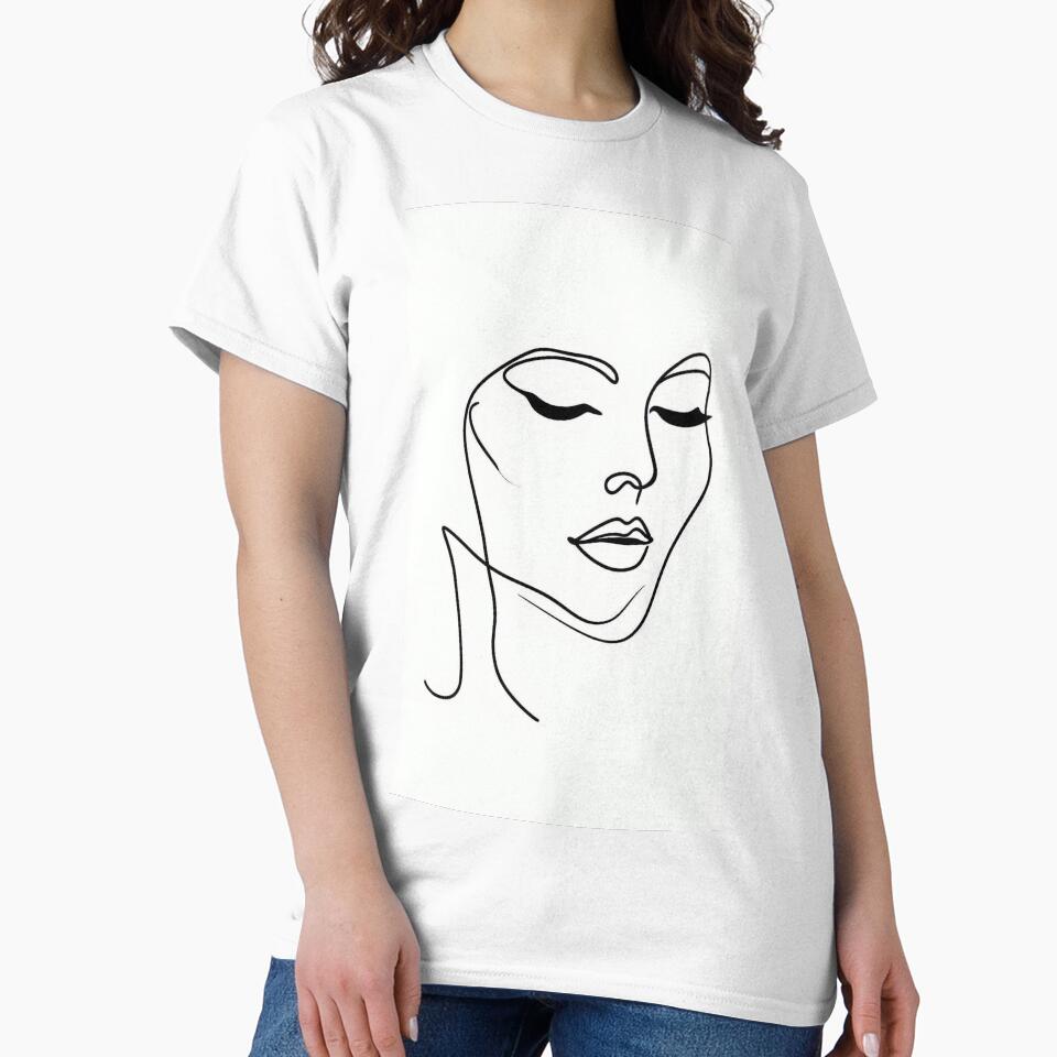 Minimalist Line Art Face – Elegant Modern Portrait by VektorVibe